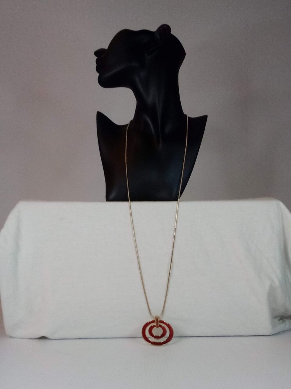 New Gold/Red Sequin Necklace